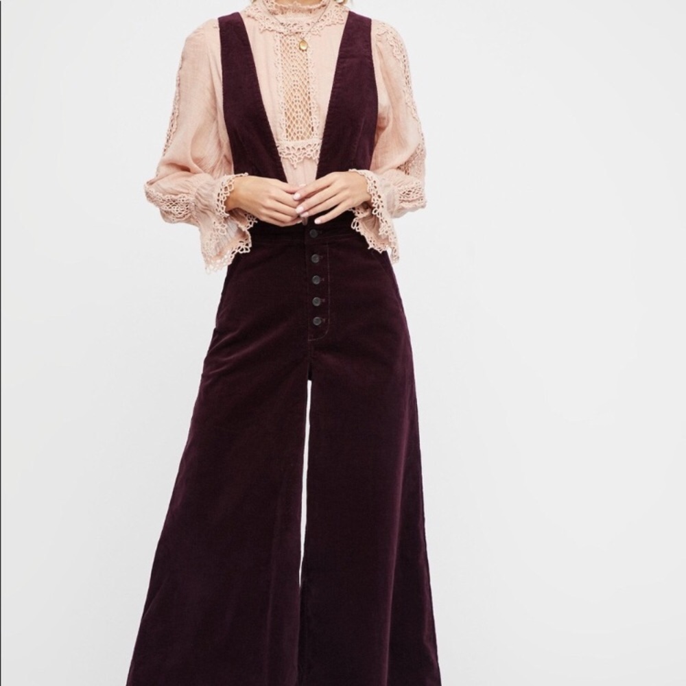 Free People “Old School Love” Corduroy Jumpsuit